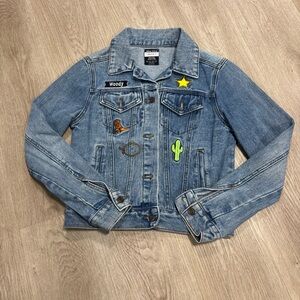 Limited Ed. Disney Pixar TOY STORY Forever 21 Denim Jean Jacket WOODY Womens S